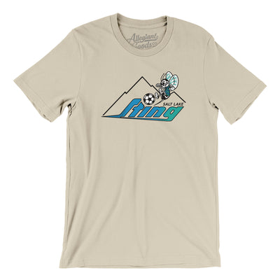 Salt Lake Sting Soccer Men/Unisex T-Shirt-Soft Cream-Allegiant Goods Co. Vintage Sports Apparel