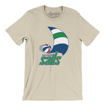 San Diego Sails Basketball Men/Unisex T-Shirt-Soft Cream-Allegiant Goods Co. Vintage Sports Apparel