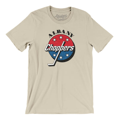 Albany Choppers Hockey Men/Unisex T-Shirt-Soft Cream-Allegiant Goods Co. Vintage Sports Apparel