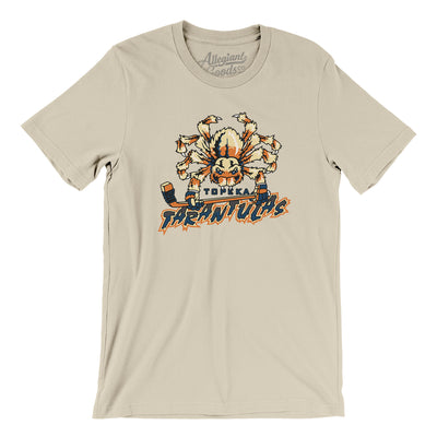 Topeka Tarantulas Hockey Men/Unisex T-Shirt-Soft Cream-Allegiant Goods Co. Vintage Sports Apparel