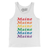 Maine Pride Men/Unisex Tank Top-White-Allegiant Goods Co. Vintage Sports Apparel