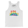 Los Angeles California Pride Men/Unisex Tank Top-White-Allegiant Goods Co. Vintage Sports Apparel