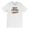 West Virginia Pepperoni Roll Men/Unisex T-Shirt-White-Allegiant Goods Co. Vintage Sports Apparel