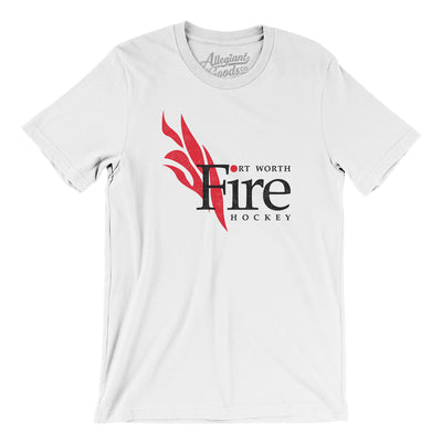 Fort Worth Fire Hockey Men/Unisex T-Shirt-White-Allegiant Goods Co. Vintage Sports Apparel