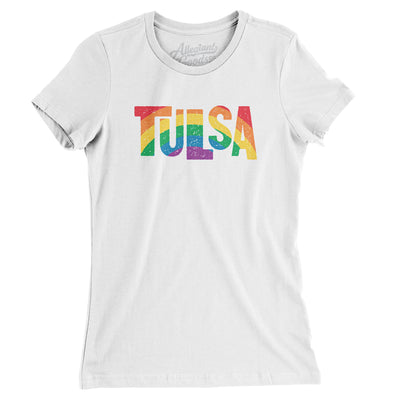 Tulsa Oklahoma Pride Women's T-Shirt-White-Allegiant Goods Co. Vintage Sports Apparel