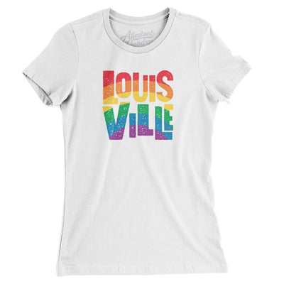 Louisville Kentucky Pride Women's T-Shirt-White-Allegiant Goods Co. Vintage Sports Apparel