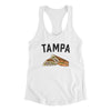 Tampa Cuban Sandwich Women's Racerback Tank-White-Allegiant Goods Co. Vintage Sports Apparel