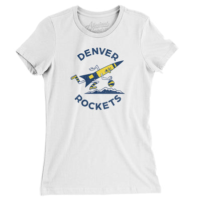 Denver Rockets Basketball Women's T-Shirt-White-Allegiant Goods Co. Vintage Sports Apparel