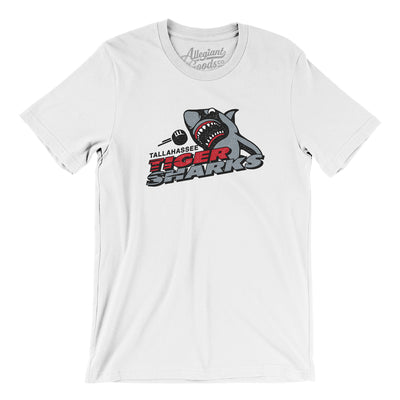 Tallahassee Tiger Sharks Hockey Men/Unisex T-Shirt-White-Allegiant Goods Co. Vintage Sports Apparel