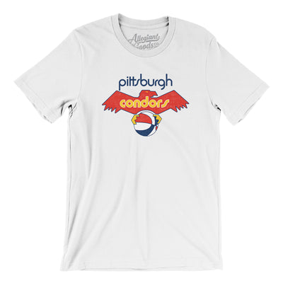 Pittsburgh Condors Basketball Men/Unisex T-Shirt-White-Allegiant Goods Co. Vintage Sports Apparel