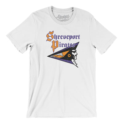 Shreveport Pirates Football Men/Unisex T-Shirt-White-Allegiant Goods Co. Vintage Sports Apparel