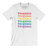 Virginia Pride Men/Unisex T-Shirt-White-Allegiant Goods Co. Vintage Sports Apparel
