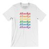 Alaska Pride Men/Unisex T-Shirt-White-Allegiant Goods Co. Vintage Sports Apparel