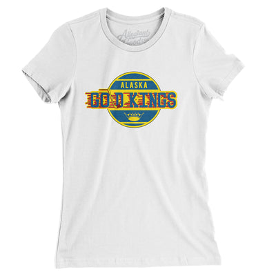 Alaska Gold Kings Hockey Women's T-Shirt-White-Allegiant Goods Co. Vintage Sports Apparel