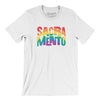 Sacramento California Pride Men/Unisex T-Shirt-White-Allegiant Goods Co. Vintage Sports Apparel