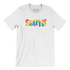 Seattle Washington Pride Men/Unisex T-Shirt-White-Allegiant Goods Co. Vintage Sports Apparel