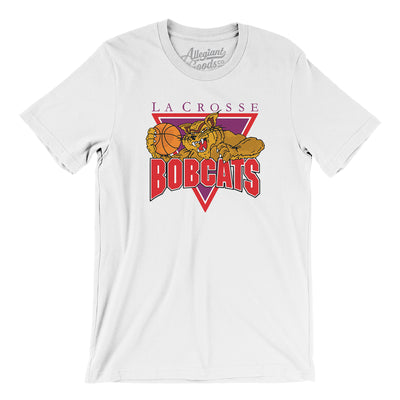 La Crosse Bobcats Basketball Men/Unisex T-Shirt-White-Allegiant Goods Co. Vintage Sports Apparel