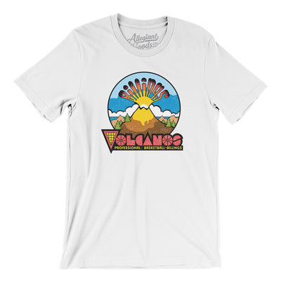 BIllings Volcanos Basketball Men/Unisex T-Shirt-White-Allegiant Goods Co. Vintage Sports Apparel