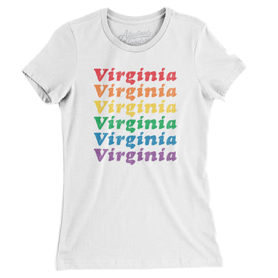 Virginia Pride Women's T-Shirt-White-Allegiant Goods Co. Vintage Sports Apparel