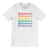 Delaware Pride Men/Unisex T-Shirt-White-Allegiant Goods Co. Vintage Sports Apparel