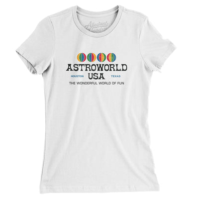Astroworld Amusement Park Women's T-Shirt-White-Allegiant Goods Co. Vintage Sports Apparel