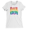 Boulder Colorado Pride Women's T-Shirt-White-Allegiant Goods Co. Vintage Sports Apparel