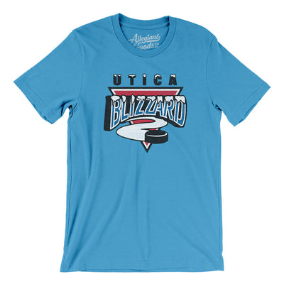 Utica Blizzard Men/Unisex T-Shirt-Aqua-Allegiant Goods Co. Vintage Sports Apparel