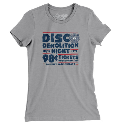 Disco Demolition Night Women's T-Shirt-Athletic Heather-Allegiant Goods Co. Vintage Sports Apparel