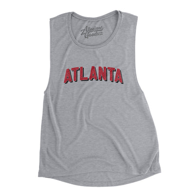 Atlanta Varsity Women's Flowey Scoopneck Muscle Tank-Athletic Heather-Allegiant Goods Co. Vintage Sports Apparel