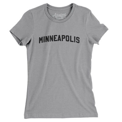 Minneapolis Varsity Women's T-Shirt-Athletic Heather-Allegiant Goods Co. Vintage Sports Apparel