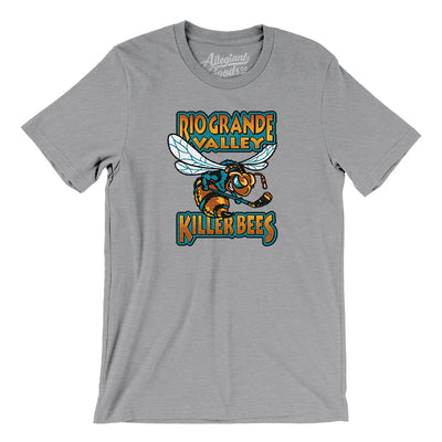 Rio Grande Valley Killer Bees Hockey Men/Unisex T-Shirt-Athletic Heather-Allegiant Goods Co. Vintage Sports Apparel