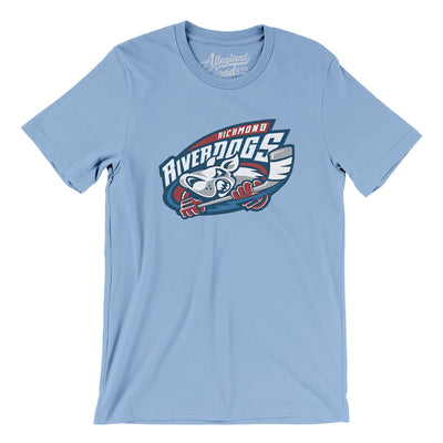 Richmond Riverdogs Men/Unisex T-Shirt-Baby Blue-Allegiant Goods Co. Vintage Sports Apparel