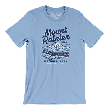 Mount Rainier National Park Men/Unisex T-Shirt-Baby Blue-Allegiant Goods Co. Vintage Sports Apparel
