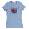 Freedomland Usa Women's T-Shirt-Baby Blue-Allegiant Goods Co. Vintage Sports Apparel