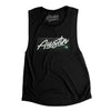 Austin Retro Women's Flowey Scoopneck Muscle Tank-Black-Allegiant Goods Co. Vintage Sports Apparel