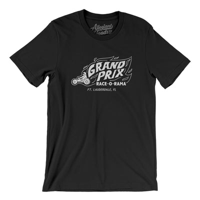 Grand Prix Race-O-Rama Men/Unisex T-Shirt-Black-Allegiant Goods Co. Vintage Sports Apparel