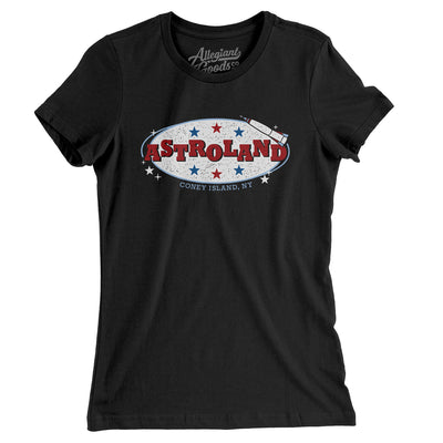 Astroland Coney Island Women's T-Shirt-Black-Allegiant Goods Co. Vintage Sports Apparel