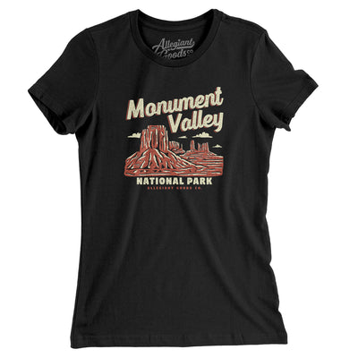 Monument Valley National Park Women's T-Shirt-Black-Allegiant Goods Co. Vintage Sports Apparel