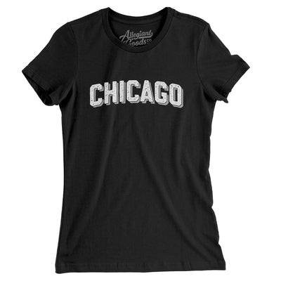 Chicago Varsity Women's T-Shirt-Black-Allegiant Goods Co. Vintage Sports Apparel