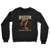 Boston Hockey Throwback Mascot Midweight French Terry Crewneck Sweatshirt-Black-Allegiant Goods Co. Vintage Sports Apparel