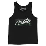 Austin Retro Men/Unisex Tank Top-Black-Allegiant Goods Co. Vintage Sports Apparel