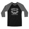 Comiskey Park Men/Unisex Raglan 3/4 Sleeve T-Shirt-Black|Deep Heather-Allegiant Goods Co. Vintage Sports Apparel