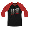 Tampa Bay Vintage Repeat Men/Unisex Raglan 3/4 Sleeve T-Shirt-Black|Red-Allegiant Goods Co. Vintage Sports Apparel