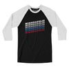 Minneapolis Vintage Repeat Men/Unisex Raglan 3/4 Sleeve T-Shirt-Black|White-Allegiant Goods Co. Vintage Sports Apparel