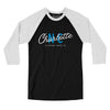 Charlotte Overprint Men/Unisex Raglan 3/4 Sleeve T-Shirt-Black|White-Allegiant Goods Co. Vintage Sports Apparel