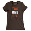 Cleveland 216 Women's T-Shirt-Brown-Allegiant Goods Co. Vintage Sports Apparel