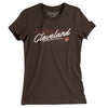 Cleveland Retro Women's T-Shirt-Brown-Allegiant Goods Co. Vintage Sports Apparel