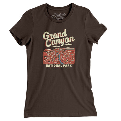 Grand Canyon National Park Women's T-Shirt-Brown-Allegiant Goods Co. Vintage Sports Apparel
