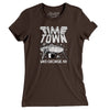 Lake George Time Town Women's T-Shirt-Brown-Allegiant Goods Co. Vintage Sports Apparel