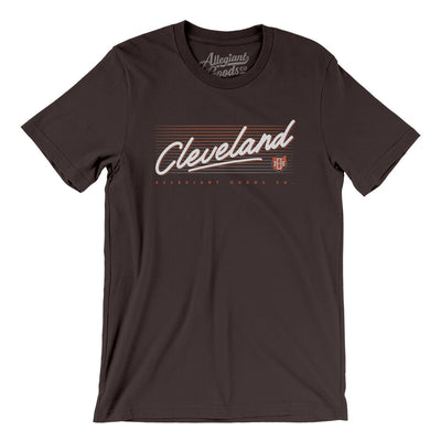 Cleveland Retro Men/Unisex T-Shirt-Brown-Allegiant Goods Co. Vintage Sports Apparel